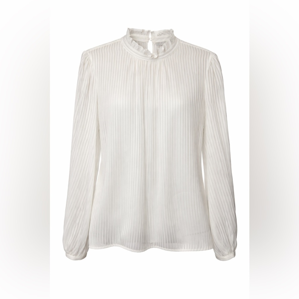 NWT Vince Camuto Mock Neck Pleated Blouse